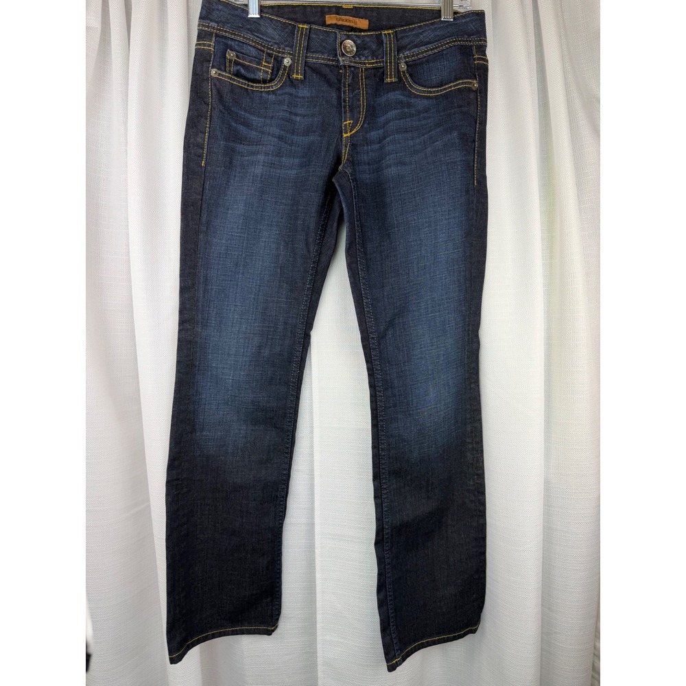 Arden B Womens Dark Wash Bootcut Jeans Size 29 x 32.5 Low Rise Stretch Denim